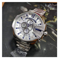  Shop Authentic Diesel Mega Chief Chronograph Silver Dial Silver Steel Strap Watch For Men - DZ4477 - Luxxuri