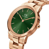  Shop Authentic Daniel Wellington Iconic Link Emerald Green Dial Rose Gold Steel Strap Watch For Women - DW00100419 - Luxxuri