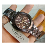  Shop Authentic Fossil Perfect Boyfriend Multifunction Maroon Dial Maroon Steel Strap Watch for Women - ES4110 - Luxxuri