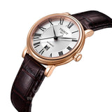  Shop Authentic Tissot T Classic Carson Premium White Dial Brown Leather Strap Watch for Women - T122.207.36.033.00 - Luxxuri