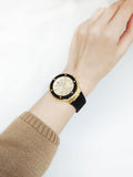  Shop Authentic Guess Athena Gold Dial Black Rubber Strap Watch For Women - GW0030L2 - Luxxuri
