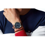  Shop Authentic Tommy Hilfiger London Chronograph Blue Dial Brown Leather Strap Watch for Men - 1791532 - Luxxuri