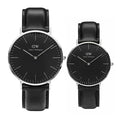  Shop Authentic Daniel Wellington Classic Sheffield Black Dial Black Leather Strap Watch For Women - DW00100145 - Luxxuri