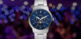  Shop Authentic Fossil Neutra Minimalist Moonphase Blue Dial Silver Steel Strap Watch for Men - FS5907 - Luxxuri
