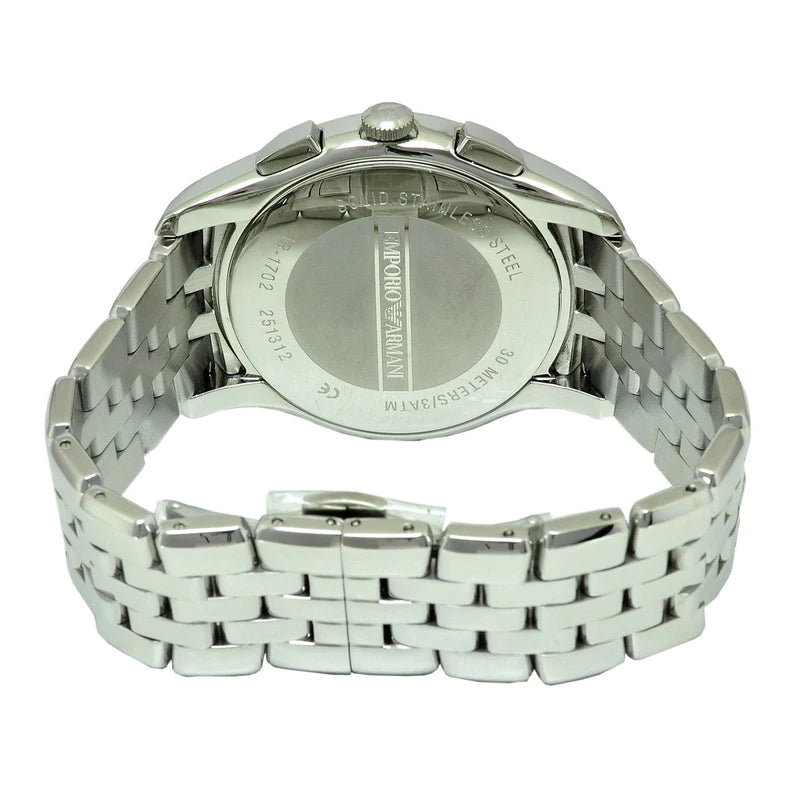  Shop Authentic Emporio Armani Velente Chronograph Quartz Silver Dial Silver Steel Strap Watch For Men - AR1702 - Luxxuri