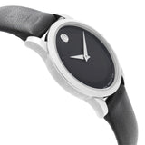  Shop Authentic Movado Museum Classic Black Dial Black Leather Strap Watch For Women - 0606503 - Luxxuri