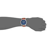  Shop Authentic Fossil Minimalist Blue Dial Brown Leather Strap Watch for Men - FS5304 - Luxxuri