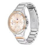  Shop Authentic Tommy Hilfiger Eve Chronograph Quartz Pink Dial Silver Steel Strap Watch For Women - 1782279 - Luxxuri