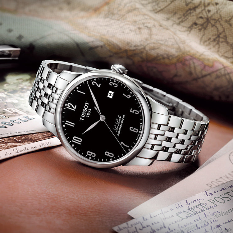  Shop Authentic Tissot Le Locle Powermatic 80 Black Dial Silver Steel Strap Watch For Men - T006.407.11.052.00 - Luxxuri