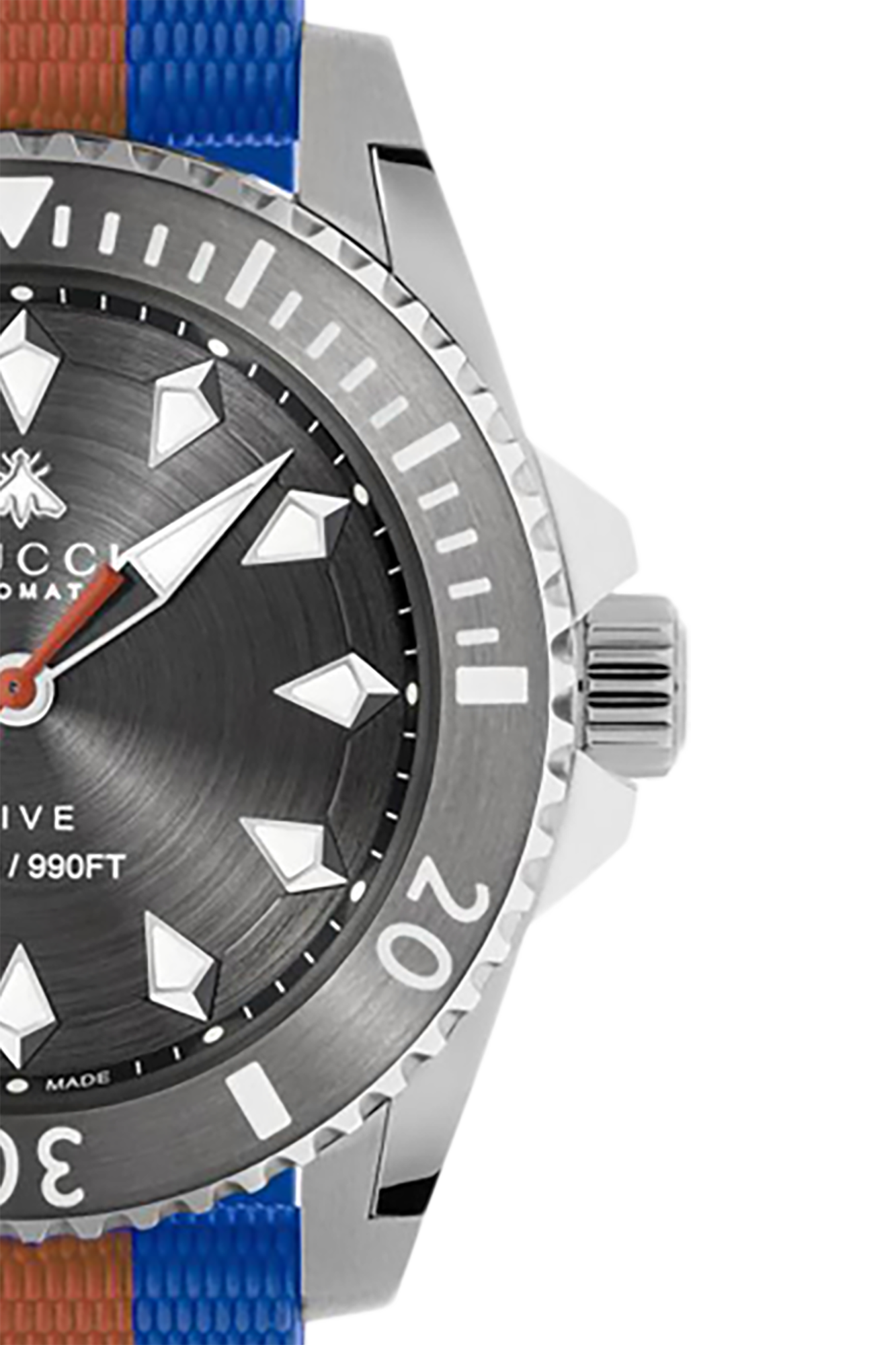  Shop Authentic Gucci Dive Automatic Grey Dial Two Tone Rubber Strap Watch for Men - YA136352 - Luxxuri