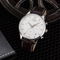 Tissot T Classic Tradition Chronograph White Dial Brown Leather Strap Watch For Men - T063.617.16.037.00