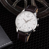  Shop Authentic Tissot T Classic Tradition Chronograph White Dial Brown Leather Strap Watch For Men - T063.617.16.037.00 - Luxxuri