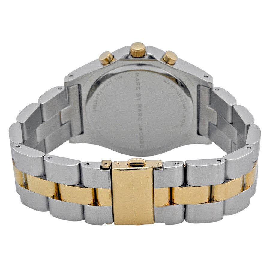  Shop Authentic Marc Jacobs Blade Chronograph Silver Dial Two Tone Steel Strap Watch for Women - MBM3177 - Luxxuri