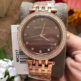  Shop Authentic Michael Kors Darci Brown Dial Rose Gold Stainless Steel Strap Watch for Women - MK3217 - Luxxuri