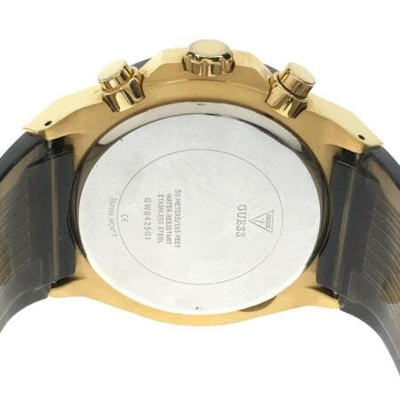  Shop Authentic Guess Poseidon Chronograph Black Dial Black Silicone Strap Watch For Men - GW0425G1 - Luxxuri