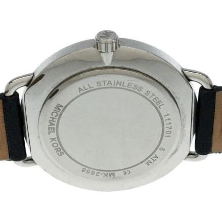  Shop Authentic Michael Kors Portia Quartz White Dial Black Leather Strap Watch For Women - MK2658 - Luxxuri