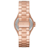  Shop Authentic Michael Kors Lennox Three-Hand Black Dial Rose Gold Steel Strap Watch For Women - MK7233 - Luxxuri