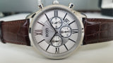  Shop Authentic Hugo Boss Ambassador Chronograph Silver Dial Brown Leather Strap Watch For Men - HB1513195 - Luxxuri