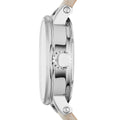  Shop Authentic Fossil Boyfriend Automatic Skeleton Silver Dial White Leather Strap Watch for Women - ME3069 - Luxxuri