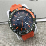  Shop Authentic Fossil Bannon Chronograph Grey Dial Orange Silicone Strap Watch for Men - BQ2500 - Luxxuri