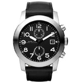  Shop Authentic Marc Jacobs Larry Chronograph Black Dial Black Leather Strap Watch for Men - MBM5054 - Luxxuri