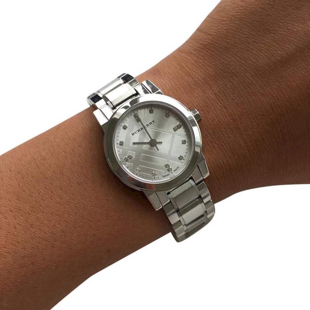  Shop Authentic Burberry The City Silver Dial Silver Steel Strap Watch for Women - BU9213 - Luxxuri