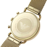  Shop Authentic Emporio Armani Aviator Chronograph Quartz Beige Dial Gold Mesh Bracelet Watch For Men - AR11315 - Luxxuri