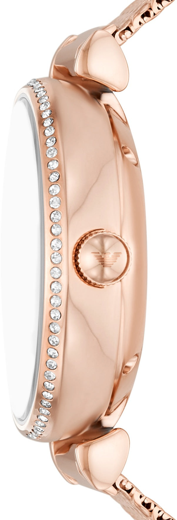  Shop Authentic Emporio Armani Meccanico Automatic White Dial Rose Gold Mesh Strap Watch For Women - AR60063 - Luxxuri