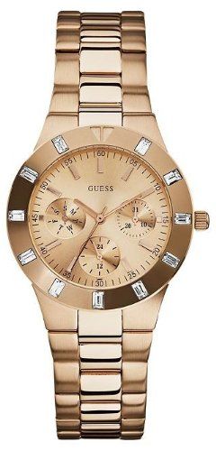  Shop Authentic Guess Glisten Multifunction Quartz Rose Gold Dial Rose Gold Steel Strap Watch For Women - W16017L1 - Luxxuri