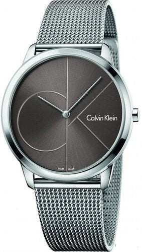 Shop Authentic Calvin Klein Minimal Black Dial Silver Mesh Bracelet Watch for Men - K3M21123 - Luxxuri