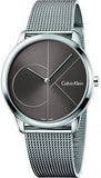  Shop Authentic Calvin Klein Minimal Black Dial Silver Mesh Bracelet Watch for Men - K3M21123 - Luxxuri