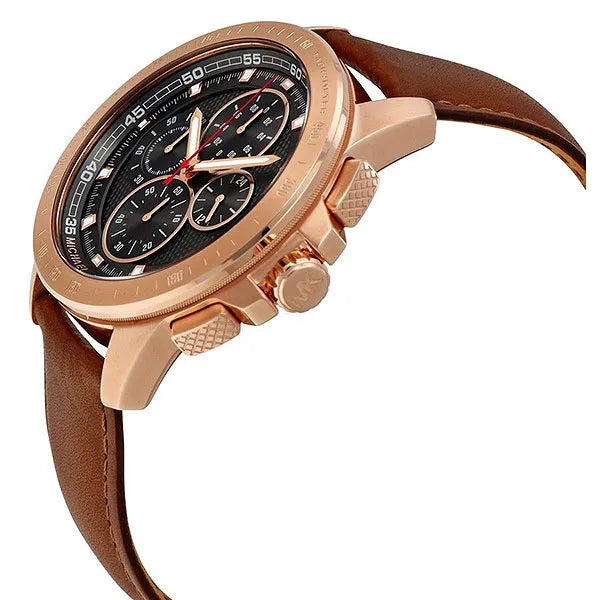  Shop Authentic Michael Kors Ryker Analog Gray Dial Brown Leather Strap Watch For Men - MK8519 - Luxxuri