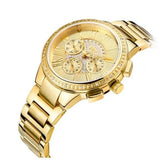  Shop Authentic Guess Analog Chronograph Gold Dial Gold Steel Strap Watch for Men - W0075G5 - Luxxuri