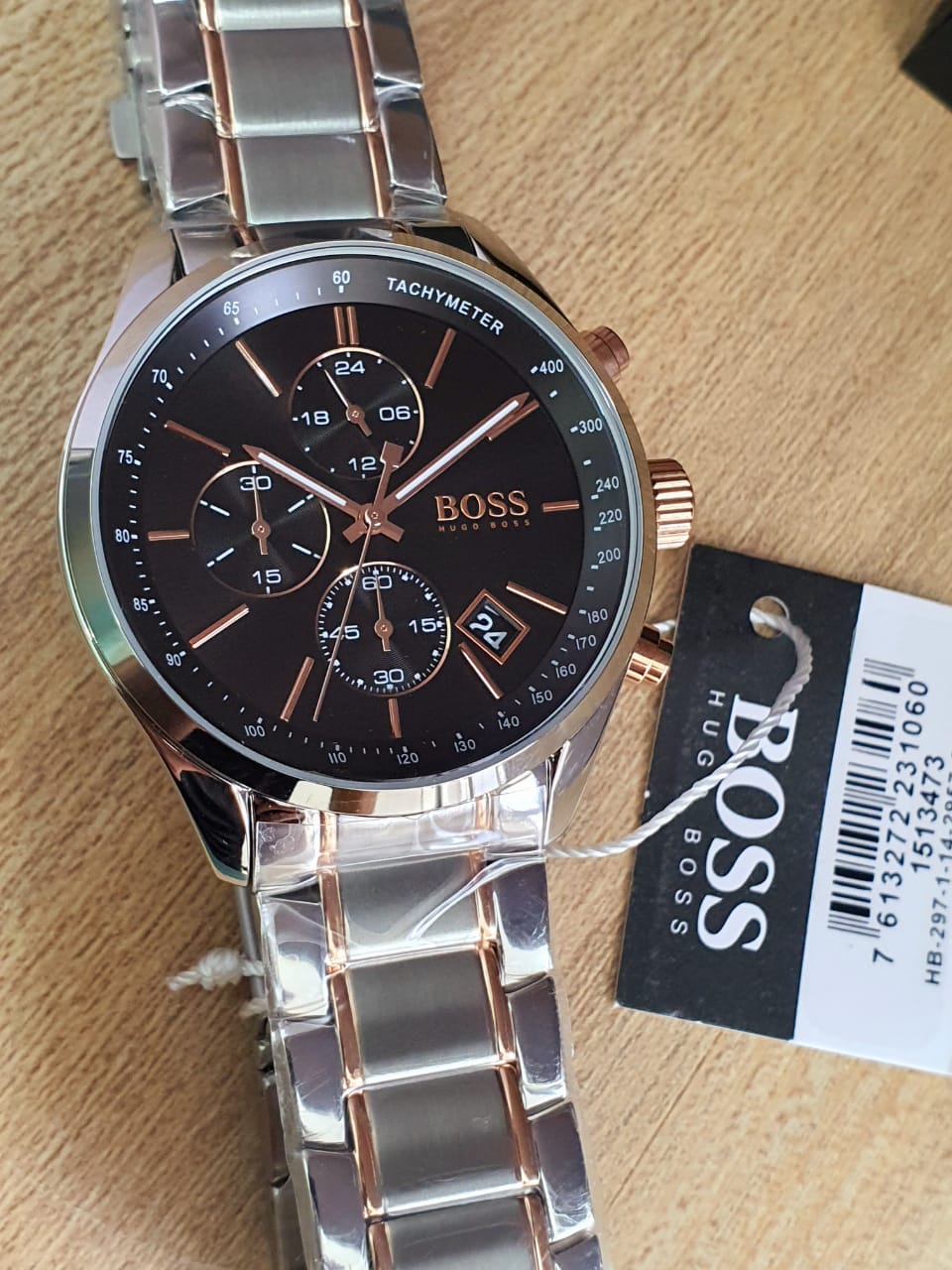  Shop Authentic Hugo Boss Grand Prix Black Dial Silver Steel Strap Watch for Men - 1513477 - Luxxuri