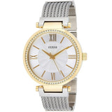  Shop Authentic Guess Soho Diamonds Silver Dial Silver Mesh Bracelet Watch for Women - W0638L7 - Luxxuri