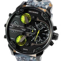 Shop Authentic Diesel Big Daddy Chronograph Black Dial Black Leather Strap Watch For Men - DZ7311 - Luxxuri