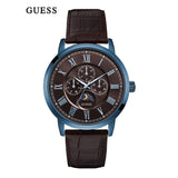  Shop Authentic Guess Delancy Analog Brown Dial Brown Leather Strap Watch For Men - W0870G3 - Luxxuri