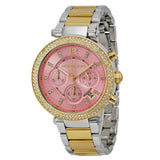  Shop Authentic Michael Kors Parker Pink Dial Two Tone Steel Strap Watch for Women - MK6140 - Luxxuri