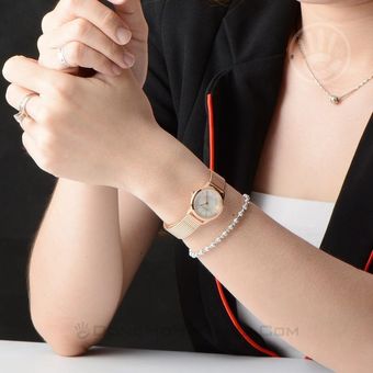  Shop Authentic Calvin Klein Minimal White Dial Rose Gold Mesh Bracelet Watch for Women - K3M23626 - Luxxuri