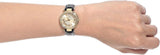  Shop Authentic Guess Park Avenue Quartz Gold Dial Black Leather Strap Watch For Women - W0838L1 - Luxxuri
