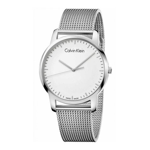  Shop Authentic Calvin Klein City Chronograph White Dial Silver Mesh Bracelet Watch for Men - K2G2G126 - Luxxuri
