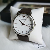  Shop Authentic Emporio Armani Herren White Dial Brown Leather Strap Watch For Men - AR11103 - Luxxuri