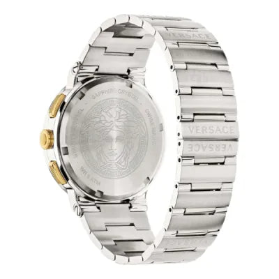  Shop Authentic Versace Greca Quartz Blue Dial Silver Steel Strap Watch For Men - VEZ900221 - Luxxuri