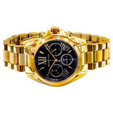  Shop Authentic Michael Kors Bradshaw Chronograph Black Dial Gold Steel Strap Watch For Women - MK6959 - Luxxuri