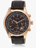  Shop Authentic Guess Pursuit Chronograph Brown Dial Brown Leather Strap Watch for Men - W0500G3 - Luxxuri