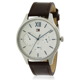  Shop Authentic Tommy Hilfiger Damon Quartz White Dial Brown Leather Strap Watch for Men - 1791418 - Luxxuri