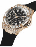  Shop Authentic Guess Zeus Multifunction Crystals Black Dial Black Silicone Strap Watch For Men - GW0208G4 - Luxxuri