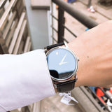  Shop Authentic Movado Museum Black Dial Black Leather Strap Watch For Men - 2100002 - Luxxuri