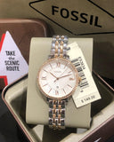  Shop Authentic Fossil Jacqueline White Dial Two Tone Steel Strap Watch for Women - ES3634 - Luxxuri