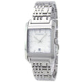 Burberry Nova Check Square White Dial Silver Steel Strap Watch for Women - BU1572